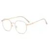 Gafas de Prescripción Multi-Marco Color Oro Rosa para Mujer, Personalizables con Graduación, Luz Azul Anti-Azul, Poligonales, Reductoras de Edad, Adelgazantes, Gafas Sin Graduación, Transfronterizo