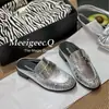 Zapatos de Cuero para Mujer, Mocasines Planos Slip-On de Cuero Genuino, Puntera Redonda, Poco Profundos, Estilo Retro Plisado, Modelo Nuevo 2025 de Gama Alta