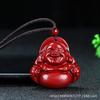 Colar Pingente Buda Maitreya Buda Sorridente Cinábrio Imitação de Alta Qualidade Areia Dourada Roxa Estátua de Buda Ano do Zodíaco Atacado