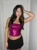 Top Tubo de Lentejuelas de Doble Capa Estilo Europeo y Americano de Verano para Niñas, Multicolor Sexy y Ajustado (1147) # )