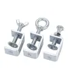 Grampo de fixação galvanizado de ferro tipo grampo de tigre braçadeira de tubo quadrado em forma de U em forma de C fixador de aperto manual com parafuso de olhal braçadeira de fixação clip
