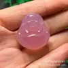 Pingente de Ágata do Brasil Jade de Gelo Calcedônia Rosa Cuia Unissex Jade Buda Maitreya Fivela de Segurança Pingente Ornamentos Atacado