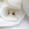 Aretes para Mujer Simples Explosivos Corea del Sur Vintage Ins Pendientes con Sentido Avanzado Pin de Plata S925 Celebridad de Internet Elegantes Perla Oreja