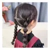 Goma para el pelo con forma de pulgar apta para cabello negro de niños para niñas pequeñas, cuerda para el pelo de alta elasticidad, goma para el pelo simple con borde de falda acanalado