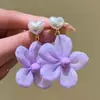 Pendientes Redondos de Flor Colorida Tejidos a Mano Pendientes Frescos de Dopamina Estilo Vacacional Pendientes de Nicho de Gama Alta