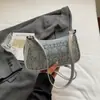 Bolso Brillante de Diamantes de Alto Valor para Mujer 2025 Nueva Moda Bolso Simple Elegante Bolso de Hombro Bolso Cruzado para Debajo del Brazo