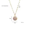 Collar para Mujer Ins Trendy Tiktok Set de Cuatro Piezas Pendientes Giratorios Anillo Collar de Acero de Titanio Cadena para Clavícula Moda Circonita Microincrustada