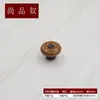 Puxador de Gaveta de Armário de Roupa de Cerâmica Bronze Estilo Moderno Minimalista Chinês Puxador Branco em Forma de Tira de Furo Único