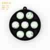 Cuentas de Silicona Pulsera de Transferencia de Agua Colorida Cuentas Redondas Perforadas Cuentas Sueltas Mordedor de Grado Alimenticio 15mm Accesorios para Bricolaje Cuentas para Orejas