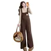 Overol de Maternidad Otoño/Invierno 2026 Nuevo Otoño Holgado Casual Ropa Exterior de Tirantes Mono Pantalones de Lana de Cordero Mujer