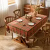 Mantel navideño transfronterizo, paño decorativo con ambiente a cuadros vintage, mantel para mesa de café, mantel para fiesta de vacaciones en la cocina
