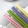 Palillos de aleación de macarrón al por mayor de fábrica, palillos de vajilla para el hogar duraderos, antideslizantes, de cuatro colores pequeños y frescos de color Morandi