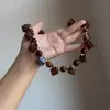 ¡Tan especial! Collar Cuadrado de Lunares con Estampado de Leopardo Marrón para Mujer, Diseño Exagerado de Nicho, Cadena Creativa para Clavícula, Nuevo Estilo de Principios de Otoño