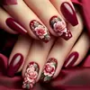 Uñas de Ballet de Longitud Media para el Día de San Valentín Moda Europea y Americana Uñas Postizas Más Vendidas Venta al por Mayor Estilo Ins Uñas Portátiles Removibles