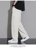 Pantalones casuales de secado rápido de seda de hielo para niños 2025 verano nuevos pantalones rectos caqui delgados transpirables pantalones deportivos