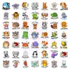 Compra Direta Transfronteiriça de 50 Adesivos Fofos de Desenhos Animados de Animais, Adesivos Diversos Adoráveis de Animais de Estimação para DIY, Materiais para Decoração de Diário de E-commerce e Garrafas de Água