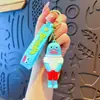 Llavero de Fondo de Bikini Creativo Pez Feo Residente Lindo Dibujo Animado Muñeco Divertido Colgante para Mochila de Estudiante Pequeño Regalo