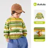 Dududu Home Suéter de Algodón Puro para Niños Ropa de Punto Otoño para Niños Ropa Nueva de Otoño Cárdigan Superior para Niñas Chaqueta de Bebé