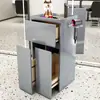 Gabinete de Herramientas para Salón de Belleza Mesa Espejo para Salón de Peluquería Gabinete con Cajones Gabinete de Almacenamiento de Madera para Cortar el Cabello Gabinete de Trabajo para Barbería