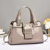 Bolso Cuadrado de Cuero Patentado, Transversal y de Mano para Mujer, Gran Capacidad, Tendencia Transfronteriza 2025, Elegante, para Madres de Mediana Edad