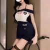 Desejo Puro Lingerie Sexy Traje de Rainha Boate Apertado Role Play Sexy Policial Cos Uniforme de Irmã Real 2927