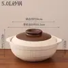 Olla de Barro para Cocina de Aceite con Base de Barro, Estufa de Carbón, Olla Caliente y Estufa Integradas, Estufa de Aceite Ecológica para Uso Comercial