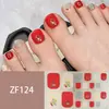 Adesivos para Unha do Pé Padrão Estéreo Zf Diamante de Imitação 3D Manicure Patch Impermeável Longa Duração Clareador Patch Completo para Unha do Pé Produto Acabado