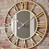 Reloj de pared de hierro creativo, decoración de pared para la entrada de la sala de estar, reloj silencioso para el hogar, el comedor, el estudio y la cocina.