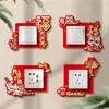 Decoración para inauguración de casa, pegatinas de interruptor con carácter de fortuna, pegatinas para enchufes para la ceremonia de mudanza, suministros de decoración para sala de estar y dormitorio
