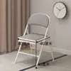 Silla plegable mediana-alta 35cm para adulto, silla con respaldo para el hogar, silla de estudio para estudiante, asiento portátil para oficina, taburete pequeño, silla de comedor