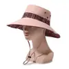Nuevo Sombrero de Estilo Étnico para Mujer, Sombrero Retro de Verano para Senderismo, Sombrero de Sol de Ala Ancha para Exteriores, Sombrero de Pescador con Protección Solar
