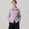 Cárdigan de cachemira 2026 otoño e invierno nuevo para mujer con solapa, camisa básica, abrigo elegante de punto grueso con doble cremallera