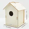 Casa de Pájaros de Madera DIY Transfronteriza Nido de Pájaros Juguete de Ensamblaje Pintura Creativa con Graffiti Manualidades Caseras Hechas a Mano