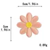 Patches florais bordados à máquina na cor Macron em 4 tamanhos, patches de bordado de margarida para roupas, sapatos, chapéus, artesanato DIY