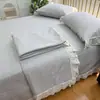 2026 Nuevo Juego de Cama de Algodón Lavado a la Piedra de Alta Temperatura de Tres Piezas + Colcha Multifuncional de Verano que se Puede Usar como Funda de Colcha