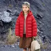 Chamarra de plumas Rantuo para niños, unisex para niños y niñas, en stock, con capucha, a prueba de viento, estilo nuevo, cálida, moderna, corta, transfronteriza