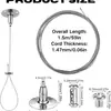 Letrero Colgante de Alambre de Acero Transfronterizo Balcón de Baño Cuerda Colgante de Varilla Telescópica Hebilla de Cierre Accesorios Colgantes Cuerda Colgante Invisible Cuerda Colgante