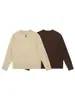Mu Qiu Ropa de Hombre Suéter de Manga Larga con Media Cremallera Cuello Henley Corte Relajado Estilo Old Money Cálido Tejido Manga Larga para Hombre