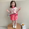 Conjunto de Niña 2026 Verano Nuevo Elegante Infantil Delgado Moda Casual Ropa de Trabajo Vestido Conjunto de Dos Piezas de Verano