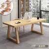 Escritorio de madera maciza, tablero rectangular de madera maciza, escritorio de oficina para jefe, escritorio de estudio infantil engrosado