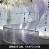 Folha de Policarbonato para Casamento Curva Livre Arco Ondulado Espiral Formas em Constante Mudança Adereços de Decoração de Casamento Painéis Decorativos de Teto
