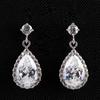 Aretes clásicos de circonita grado AAA en forma de gota de agua, joyería para aretes, calidad europea y americana, suministro transfronterizo, joyería que combina con todo