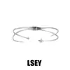 Pulsera Rastro de Estrellas Plata Pura Original S925 Simple Versátil Estilo Nicho Joyería Temática de Estrellas Pulsera Accesorios de Plata Venta al por Mayor