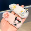 Pinza Bb Peluda de Flequillo Kuromi para el Cabello Otoño e Invierno Niños Pinza de Pelo de Peluche Dibujos Animados Accesorios para el Cabello de Niñas en la Parte Posterior de la Cabeza
