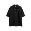 Camisa Blanca de Manga Corta para Hombre, de Alta Gama, Guapo, Camisa Desestructurada de Seda de Hielo, Silueta Americana, Manga Corta