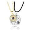 Collar con Cadena de Proyección de Corazón de Amor, Sol y Luna para Pareja, Superventas Transfronterizo, Colgante de Par Unisex, Diseño de Nicho, Apilable