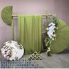 Nuevos Adornos de Apoyos para Boda Abanico Semicircular Plegable Nicho Decoración de Bienvenida para Boda Arreglo de Escenario Estilo Nanyang