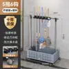 Suporte de Mop para Chão Móvel Rack de Armazenamento de Aço Inoxidável Vassoura Suporte de Mop Comercial Limpeza de Sala de Aula Ferramenta de Higiene Armazenamento