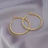 Pendientes Grandes de Aguja de Plata S925 para Mujer, Pendientes de Lujo de Gama Alta con Sentido de Diseño, Pendientes de Aro de Nicho, Aro Exagerado para Caras Cuadradas y Redondas