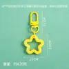 Nuevo llavero de pentagrama hueco de colores, accesorios de hebilla de puerta giratoria, materiales para accesorios de joyería hechos a mano DIY al por mayor